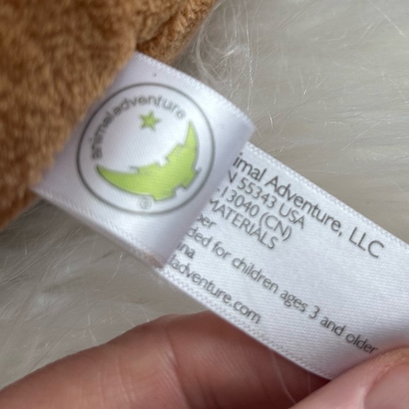 Animal Adventure Plush Monkey with Red Bow 14” - Picture 3 of 6